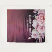 ウェディング フォトブース 背景 ボヘミアンフラワー バーガンディ タペストリー (正面(横))