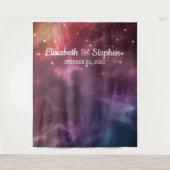 ウェディング フォトブース 背景 壁紙 銀河 星座 タペストリー (正面)