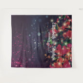 ウェディング フォトブース 背景 花のストリング ライト タペストリー (正面(横))