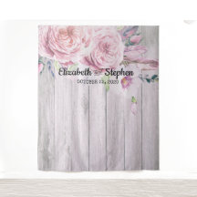 ウェディング フォトブース 背景 花 農村風 木製