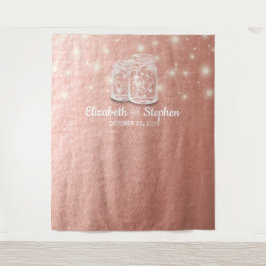 ウェディング フォトブース 背景 飾り マーガジャーズ ローズゴールド タペストリー