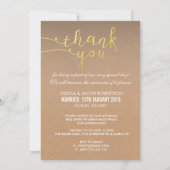 ウェディング フォト ゴールド フォイル サンクス カード (裏面)