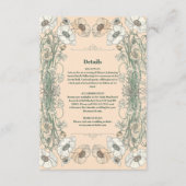 ウェディング フラワー アール・ヌーヴォー エンクロージャーカード (正面)