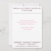 ウェディング ブティック 〜 招待状 (裏面)