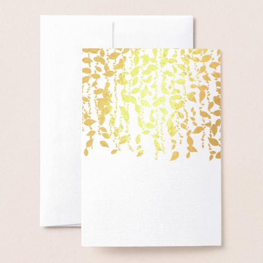 ウェディング ブライズメイドへの感謝の気持ちを表す ゴールド グリーン 箔カード (裏面封筒付き)