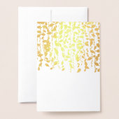 ウェディング ブライズメイド 感謝 花嫁 ゴールド グリーン 箔カード (裏面封筒付き)