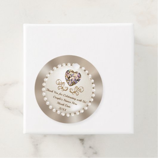 ウェディング＆ブライダルシャワーのお礼タグ写真 フェイバータグ (インサイチュ)