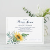 ウェディング ブライダルシャワー ユーカリ ヒマワリ 招待状 (スタンド正面)