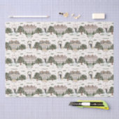 ウェディング ブライダルシャワー 水彩画の新郎新婦 薄葉紙 (クラフト)