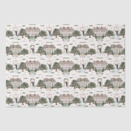 ウェディング ブライダルシャワー 水彩画の新郎新婦 薄葉紙