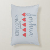 ウェディング＆ブライダルパーティー５ ハート リングボーイ アクセントクッション (正面(垂直))