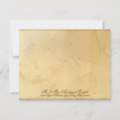 ウェディング ブライダル サンクス ステーショナリー ヴィンテージ ティー 招待状 (裏面)