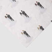 ウェディング ブライダル シャワー 水彩画の新郎新婦 薄葉紙 (詳細)