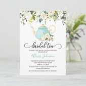 ウェディング ブライダル ティーパーティー 招待状 - 青 (スタンド正面)