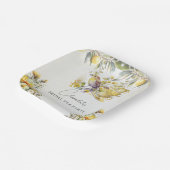 ウェディング ブライダル ティー ヴィンテージ パーティー レモン ペーパープレート (傾斜あり)