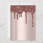 ウェディング ブライダル バースデー 16歳 3Dドリップ ローズゴールド 招待状 (裏面)