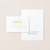 ウェディング ブライドズメイド 提案 ゴールド/シルバー ホイル 箔カード (ディスプレー)