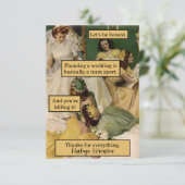 ウェディング ブライドメイド カスタマイズ サンクス ギフト ヴィンテージ サンキューカード (スタンド正面)