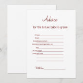 ウェディング ブライド グルーム パートのアドバイスと提案 シーズンカード (正面/裏面)