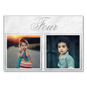 ウェディング ブライド グルーム 年齢 エレガント 大理石 シルバー テーブル ナンバー テーブルナンバー (裏面)