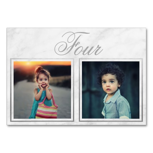 ウェディング ブライド グルーム 年齢 エレガント 大理石 シルバー テーブル ナンバー テーブルナンバー (正面)