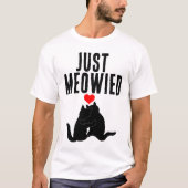 ウェディング ブライド グルーム 猫 Tシャツ (正面)