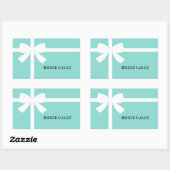 ウェディング ブライド ティアラ パーティー オーダーメイド 青緑色 長方形シール (シート)