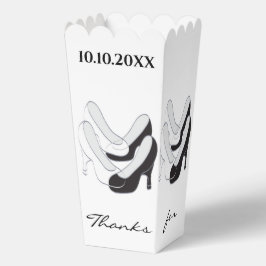 ウェディング ブラック＆ホワイト シューズ ライニング お礼のギフトボックス フェイバーボックス