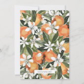 ウェディング ブランシュとオレンジ ブルーム ミモサ 招待状 (裏面)