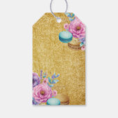 ウェディング ブランシュ パステル ピンク グリッター ゴールド ギフトタグ (裏面)