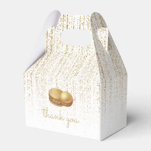 ウェディング ブランシュ パステル ピンク ゴールド グリッター オーダーメイド フェイバーボックス (裏面サイド)