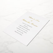 ウェディング ブランシュ マモザ ユーモア名言 ブラック ホワイト ゴールド 箔招待状 (回転した状態)