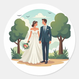 ウェディング ブリス スティッカー パック ラウンドシール
