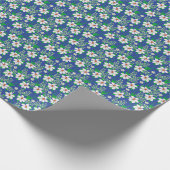 ウェディング ブリス: フローラル インビテーション 背景 ラッピングペーパー (角)