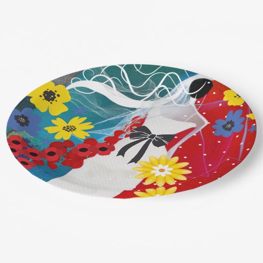 ウェディング ブリス ペーパープレート (アングル)