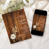 ウェディング ブルンチ 白いデイジー 馬のビット ウエスタン ポスト 結婚式翌日のお祝い 招待状