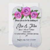 ウェディング ブルーム ローズ ロマンティック デスティニー デスティニー 招待状 (正面)