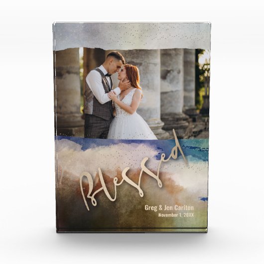 ウェディング ブレスド ウォーターカラー フォトブロック (正面)