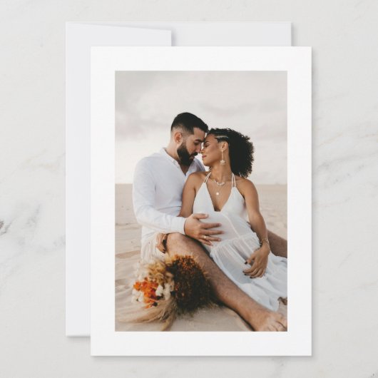 ウェディング ブーケ セーブ・ザ・デート カード - ソフト ブルームス (裏面)