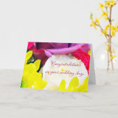 「ウェディング ブーケ 1.」 グリーティング カード (黄色い花)