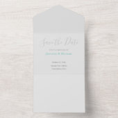 ウェディング プロフェッショナル デザイン モダン セーブ ザ デート オールインワン招待状 (内側)