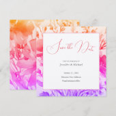 ウェディング プロフェッショナル ミニマリスト キュート フラワーリング セーブザデート (正面/裏面)