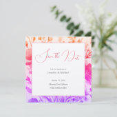 ウェディング プロフェッショナル ミニマリスト キュート フラワーリング セーブザデート (スタンド正面)