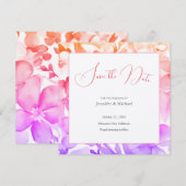 ウェディング プロフェッショナル ミニマリスト キュート フラワーリング セーブザデート (正面/裏面)