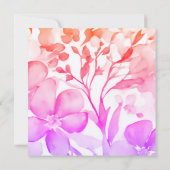 ウェディング プロフェッショナル ミニマリスト キュート フラワーリング セーブザデート (裏面)