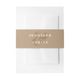 ウェディング ペール タウペ モダン ウェディング インビテーション ベリー 招待状ベリーバンド