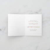 ウェディング ボホ フラワーガール 感謝カード (内部)