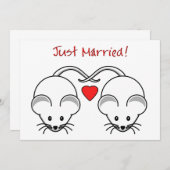 ウェディング マウス ホワイト 案内状 (正面/裏面)