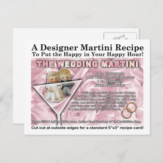 ウェディング マティーニのレシピ ポストカード (正面/裏面)