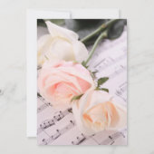 ウェディング　ミュージック　ライトピンク　ローズ　ウェディング　招待状 招待状 (裏面)